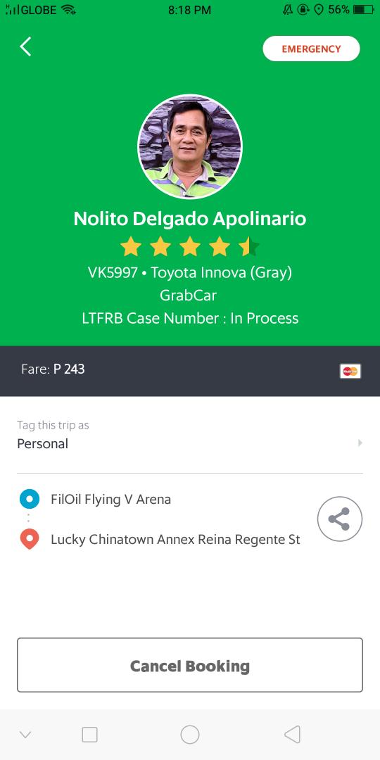 djwcheng's tweet photo. Soo we book a @grabph and we waited for about 25mins then he cancelled! Tapos imbis na palapit, palayo pa. Obviously, gusto niya ipacancel or icancel! Grabe kayo! Tapos hindi marunong magreply pa. Nakakabwisit ung ganya! Ibalik niyo na ung uber #WeWantUBER https://t.co/SojS0SnApO