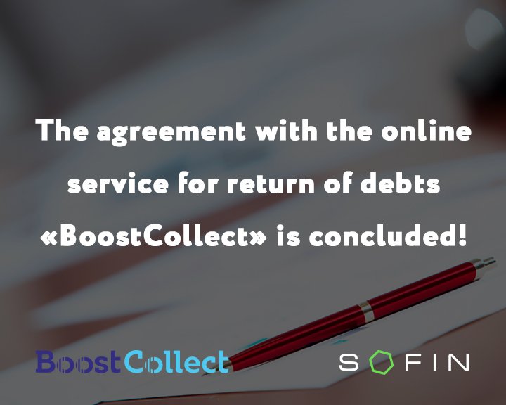 Sofinplatform's tweet photo. The agreement with the online service for return of debts «BoostCollect» is concluded!

Read more: https://t.co/WEbSq3TSRS

#sofin #blockchain #tokensofin #peertopeer #loans #investments #p2p #ethereum #ETH #ERC20 #cryptocurrencynews #partners #BoostCollect https://t.co/4zNZLVbQXh