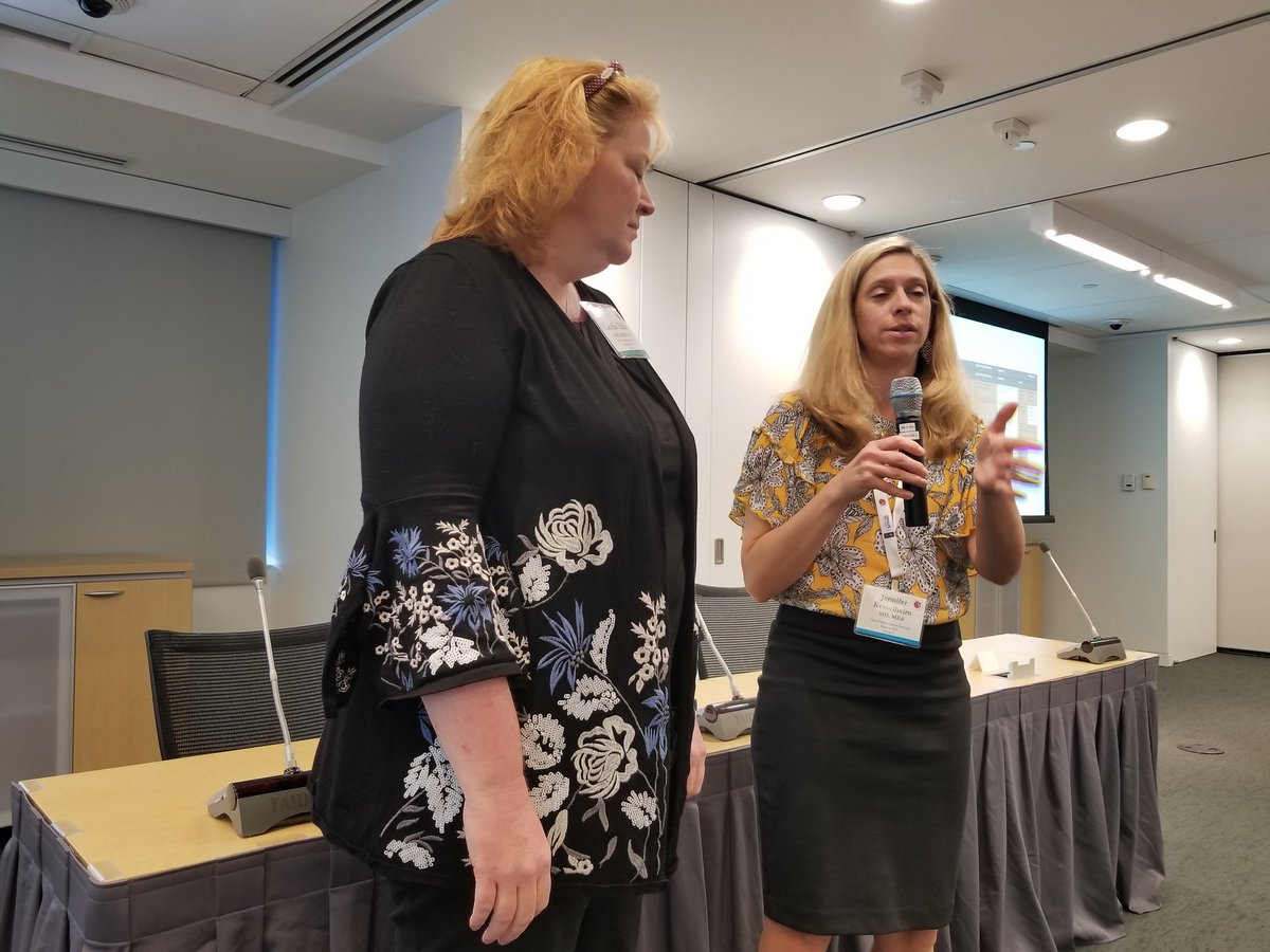 Jennifer Kesselheim (Boston Children's Hospital/Dana Farber) and Leslie Ellis (Wake Forest) kicking off ASH Medical Education Institute #ASHMEI18