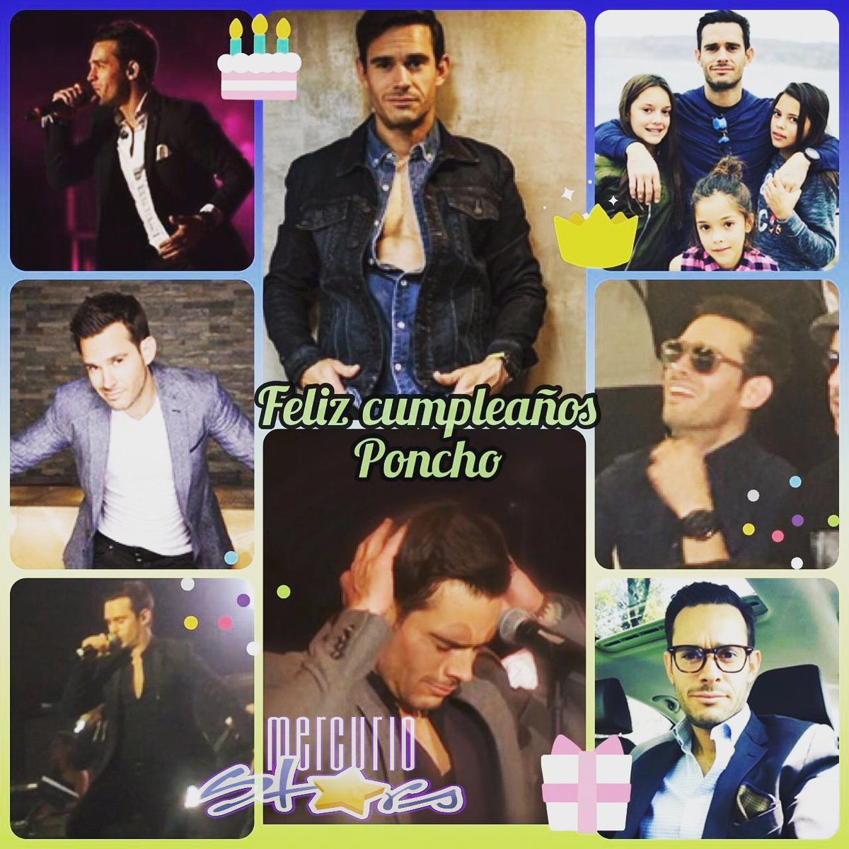 MercurioStars's tweet photo. Feliz cumpleaños @Ponchobaca , que tus deseos se cumplan y que la vida te regale muchos momentos de felicidad,te mandamos muchos abrazos 🎉🎈🎊🎁🎂 https://t.co/Rw6r5nHgBw