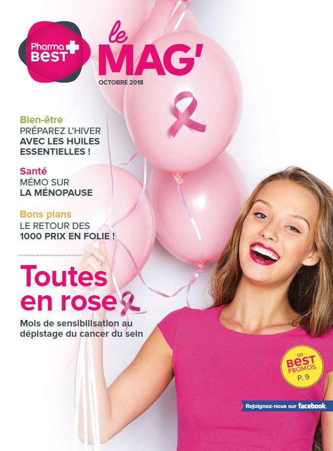 [MAGAZINE OCTOBRE] Ce mois-ci est consacré à la lutte contre le cancer du sein ! Découvrez le dossier, et les bons plans Pharmabest ! 
Bonne lecture >> ow.ly/e1mC30m3VbV