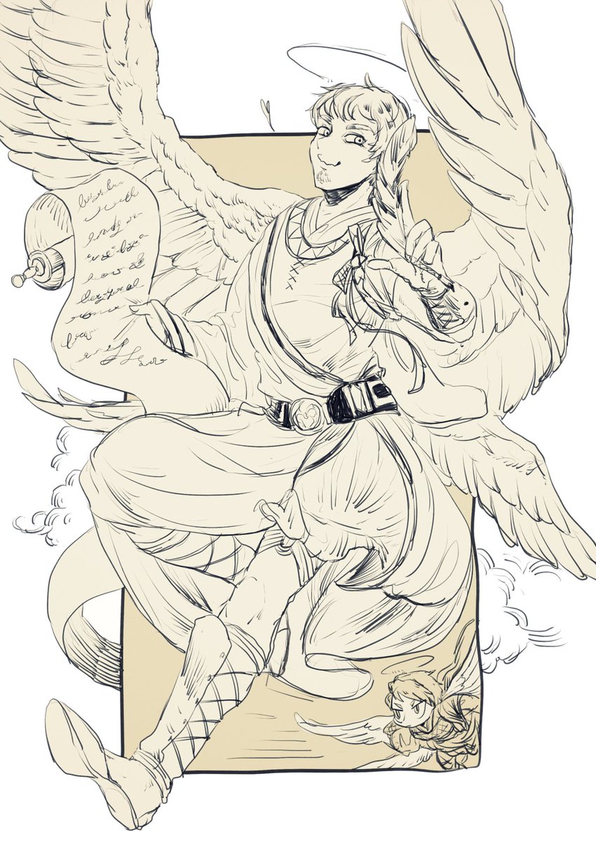 天使コスのようなパロのような⚠️二年前くらいに描いたやつ発掘👼 