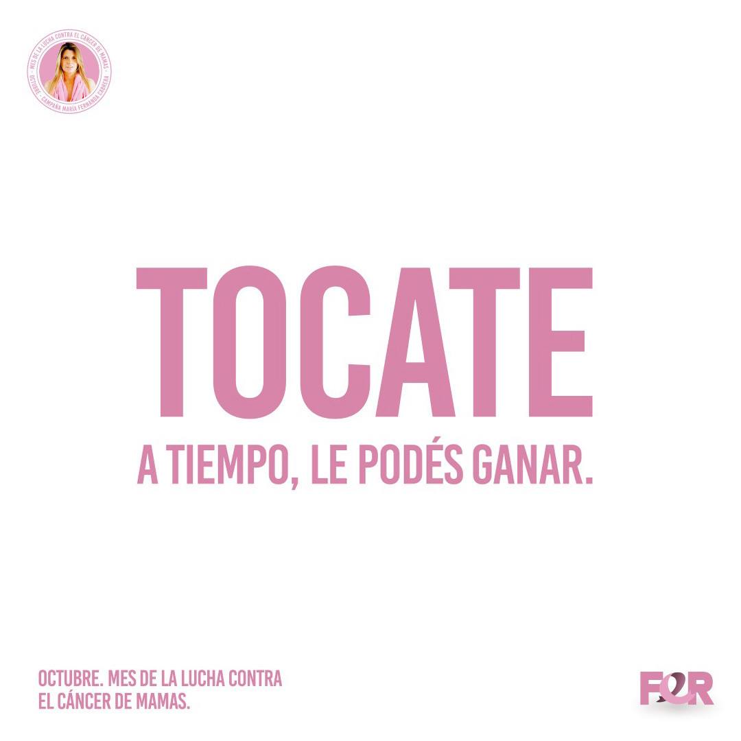 Octubre. Mes de la lucha contra el cáncer de mamas. #fernosayuda #tocate