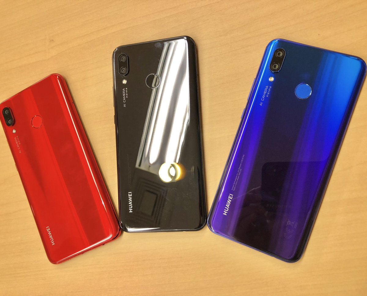 格安スマホSIMフリーでしょ。 on Twitter: "nova3を触ってきました！OCNモバイルONEの赤ノバ3もオシャレだし、青の