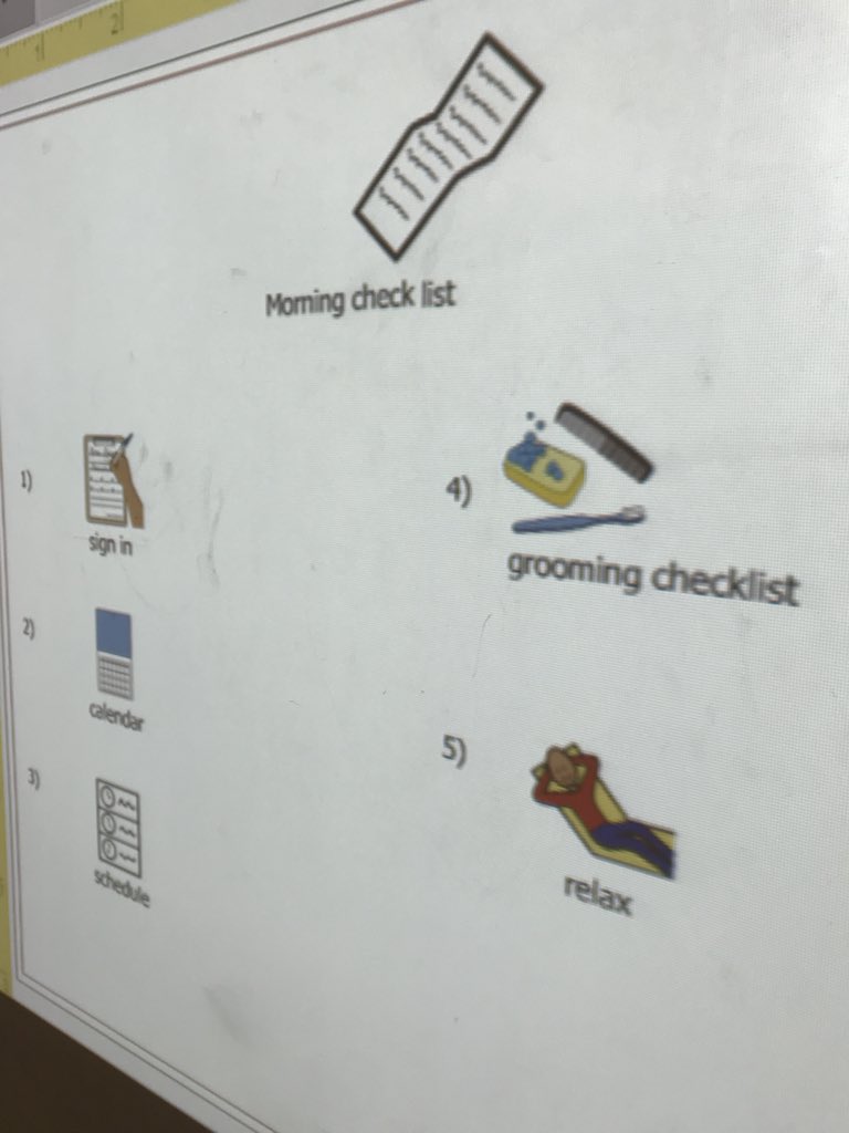 MsOConnell16's tweet photo. Promoting active daily living skills and independence within morning meeting. #mineolaproud of our middle schoolers and their self determination ๐ช๐ป #boardmaker #uniquecurriculum @MineolaMS https://t.co/ej99umBs6D