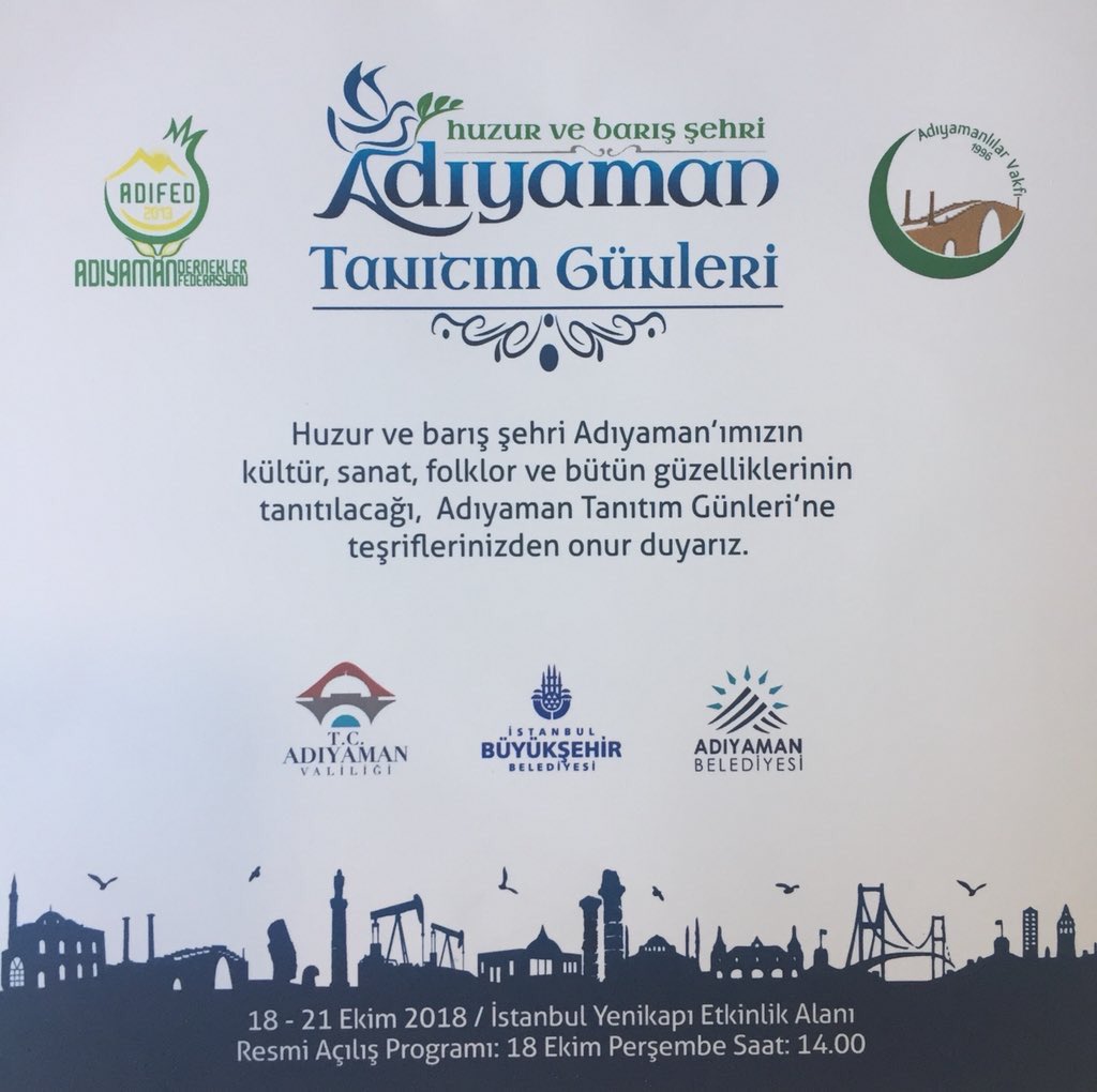 AhmetAYDIN_02's tweet photo. Adıyaman Dernekler Federasyonu Başkanı @adursun2 ve yönetim kurulu üyeleri ile 18 Ekim’de İstanbul Yenikapı’daki Adıyaman tanıtım günleri programını istişare ettik.Bu vesile ile saklı güzelliklerin gün yüzüne çıkacağı,huzur şehri Adıyaman'ın tanıtımına bekleriz. https://t.co/9x52457CAr