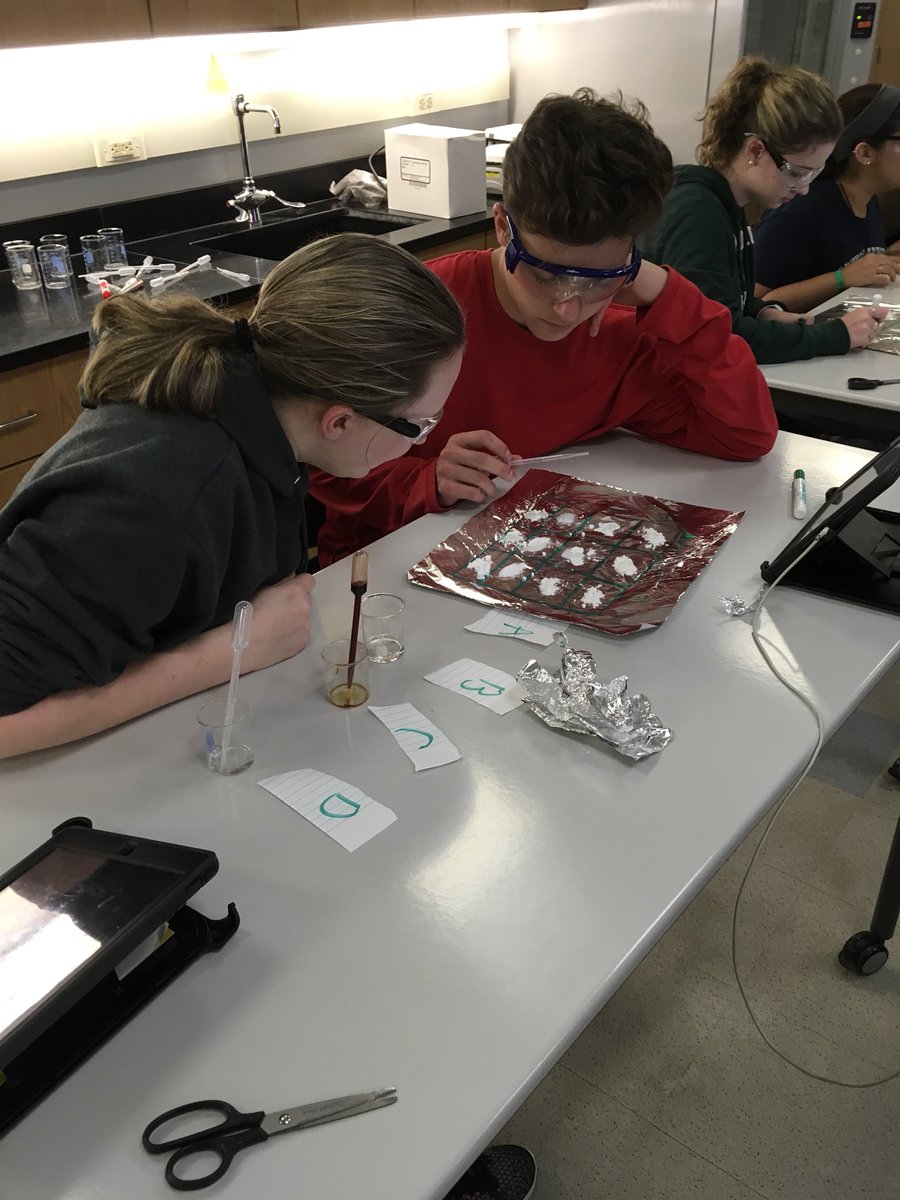 mr_warne's tweet photo. Identifying unknown substances by observing signs of chemical change @WhittierTechHS @AGagneWT @PflemingWT https://t.co/9jqkS0Q5wL