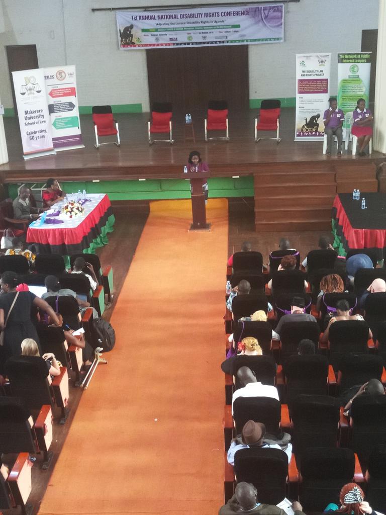 MakerereLaw's tweet photo. Ms. Diana Ahumuza says Persons with Disability act provides for employment quotas but the regulations have not been enacted. #MakLawAt50 #DRConf Afternoon Parallel session 4. https://t.co/GcN51Cklzg