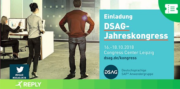 Reply_DE's tweet photo. Von #Markenartiklern bis #RPA: 4brands Reply, Blue Reply und Syskoplan Reply präsentieren sich beim #DSAG Kongress mit breitem #SAP-Portfolio. Alle infos unter: https://t.co/w5rezWL5bi #DSAGJK18 #ReplyRetailX https://t.co/dIGmKSlBR1
