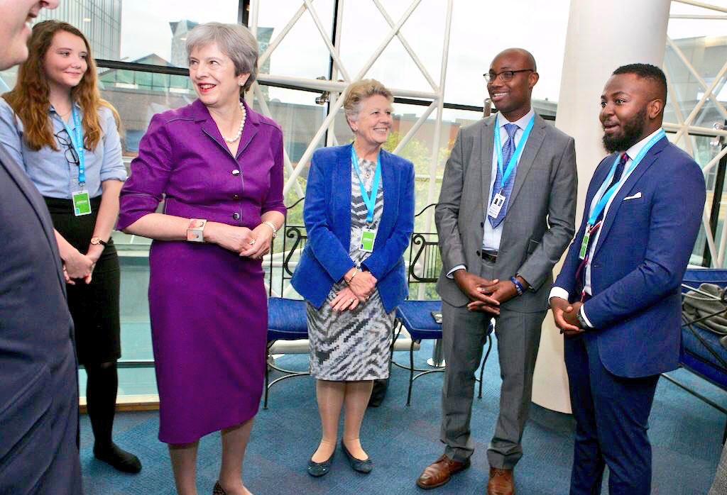 MrOlaKolade's tweet image. Lovely opportunity to meet @theresa_may. Remarkable speech by the PM to round off an enjoyable #CPC2018 #CPC18
