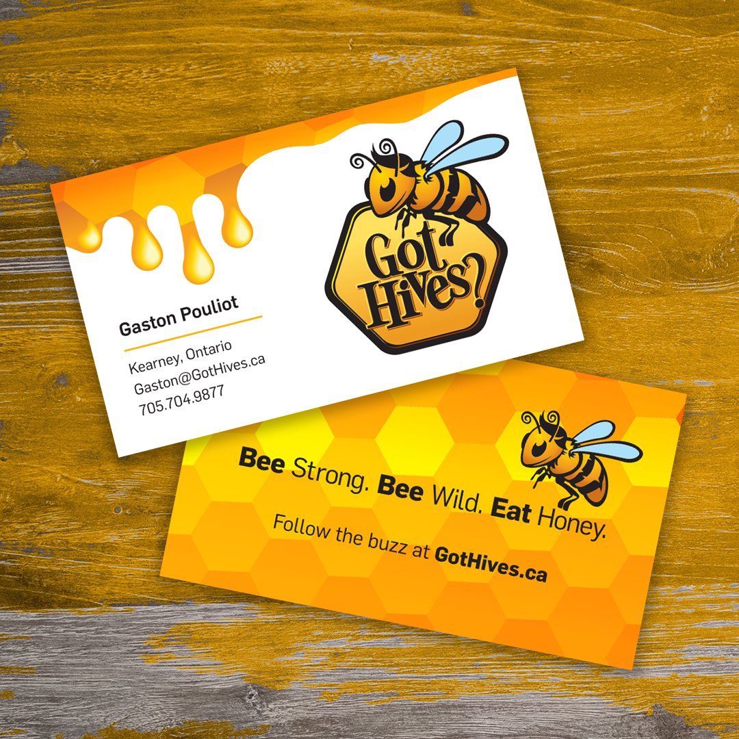 cre8vman's tweet photo. This fun brand was created for a start-up honey company based in Muskoka. #gothives https://t.co/K1L3618NuO #bees #honey https://t.co/6eI9Ws2uKa