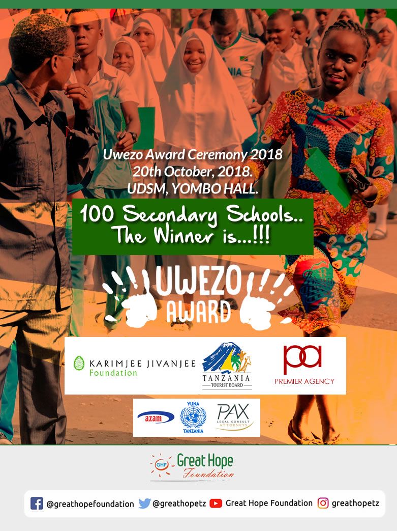 Greathopetz's tweet photo. Counting days... the winner is ...!!
#ghf
#greathopefoundation
#uwezoaward
#uwezoaward2018
#chukuahatuaoneshauwezo https://t.co/HaUbSKrRf8