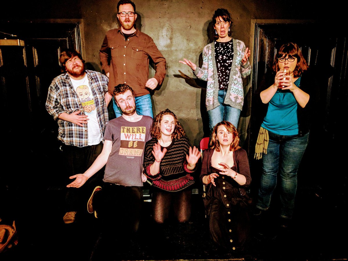 Throwback Wednesday!
We have no idea when or what this was...
But guest improv Queen <a href="/SheBeCarleen/">Carleen Macdermid</a> was with us!
That's all we need, baby!