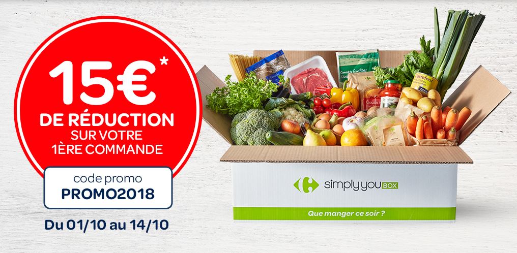 Carrefour_Gbx's tweet photo. Facilitez-vous la vie avec la #simpl youbox et préparer vos repas en un tour de main !
En plus, avec le code PROMO2018, vous bénéficiez de 15€ de réduction ! https://t.co/AlLfASQkuE https://t.co/cZZKYRZ0hZ