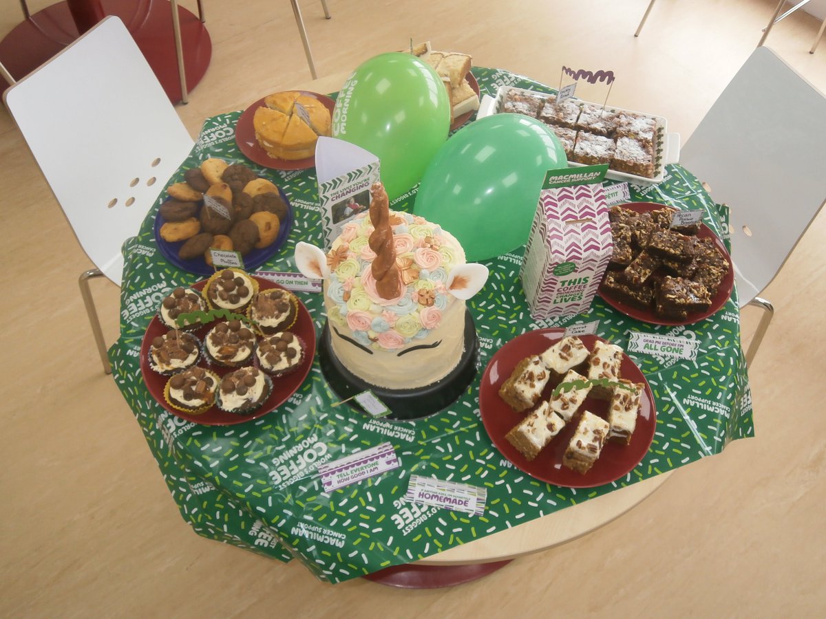 We've been busy baking again and raising money for a great cause.  2018 must be our best year yet, the Adams &amp; Green team have really upped their game with some very impressive baking.  #MacmillanCoffeeMorning #macmillancancersupport