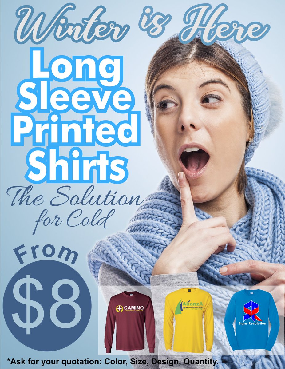 #WinterIsComing #Design #PrintedShirts #CharlotteNC contact us in signsrevolution.com or facebook.com/signsrev/ and get your Quotation!