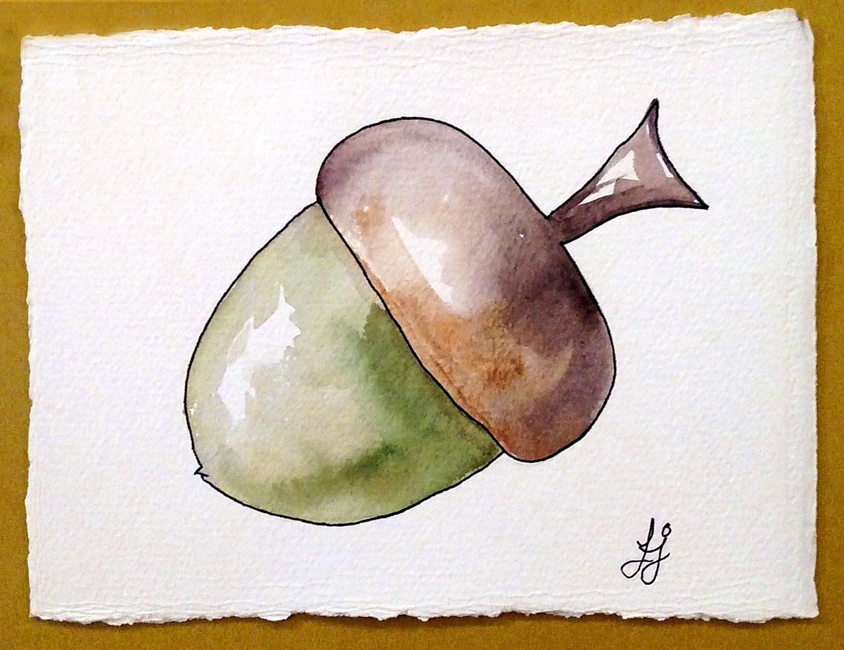 What are you working on for Inktober? 
Artist Member, Filomena Jack has a Harvest-inspired ink creation in the #EvelynPeelerPeacockGallery right now! This mighty little ink work is titled, "Full of Potential."
__
More on <a href="/Inktober/">Inktober</a> : inktober.com
#Inktober #Inktober2018