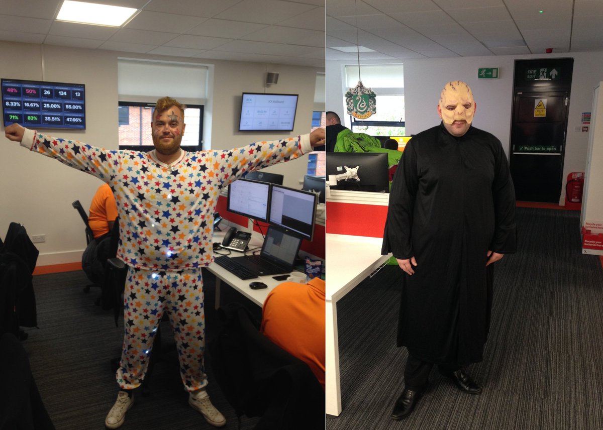 AirITLtd's tweet photo. It's #WizardWednesday and the team have been up to even more #ITServiceWeek magic and mischief โจ Introducing Ryan the Fairy Dinosaur, Aiden the Magic Star, and our #ITWizards Lord Dan Voldemort and Professor Paige Merlin Dumbledore ๐ง๐งโโ๏ธ๐๐ฒ @sdi_institute #ITSW18 https://t.co/uWAHJq8cKB