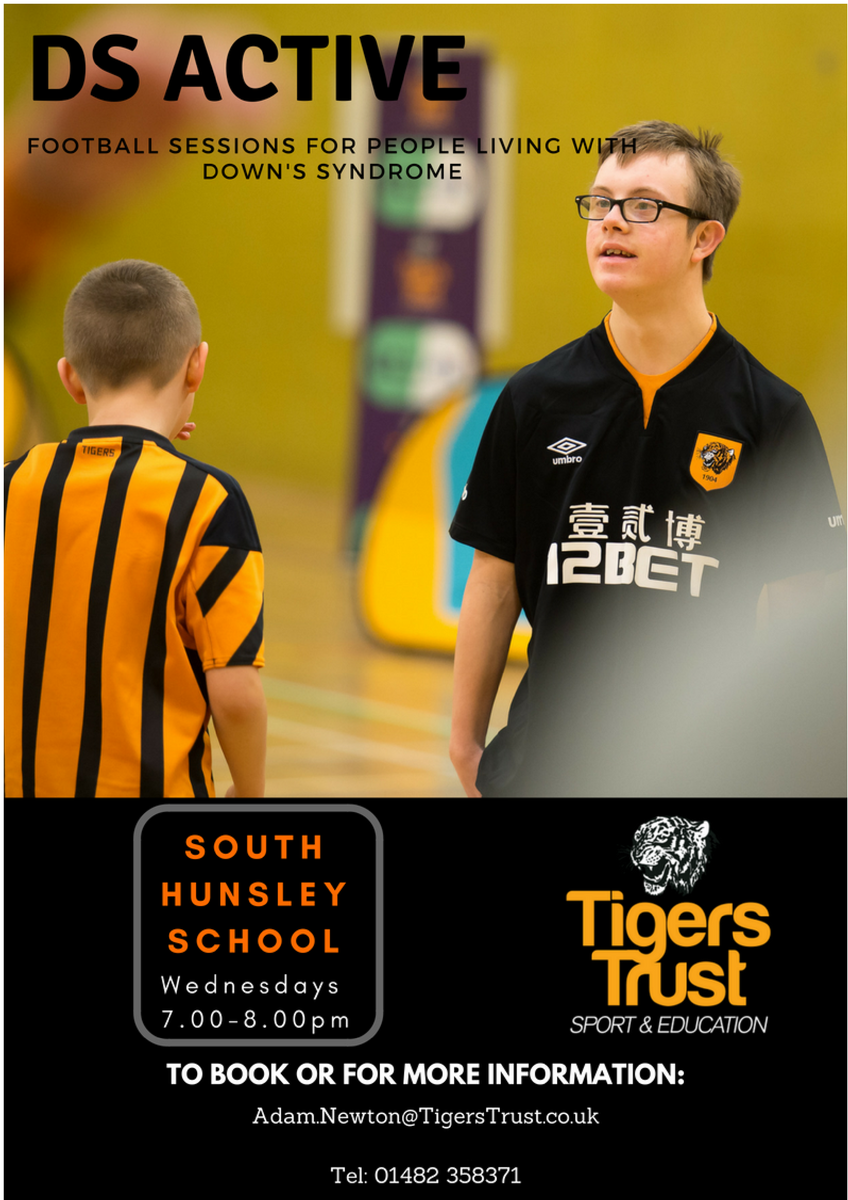 TigerstrustAdam's tweet photo. Tonight @southhunsleype DS Active! 
Football sessions for individuals living with Down's syndrome!
Contact me for more information, South Hunsley Sports Hall @southhunsley 
E Dale Rd, Melton, North Ferriby HU14 3HS https://t.co/1DaPkG1AKq