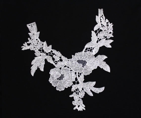 KBazaarFashion's tweet photo. White Floral Roses Crocheted Applique, Venice Lace Applique, Front Garment Neck Applique https://t.co/qsD9uYgW7t #patchapplique #handmadeshop #diyfashion #craftsupplies https://t.co/zI5tvHLOY5