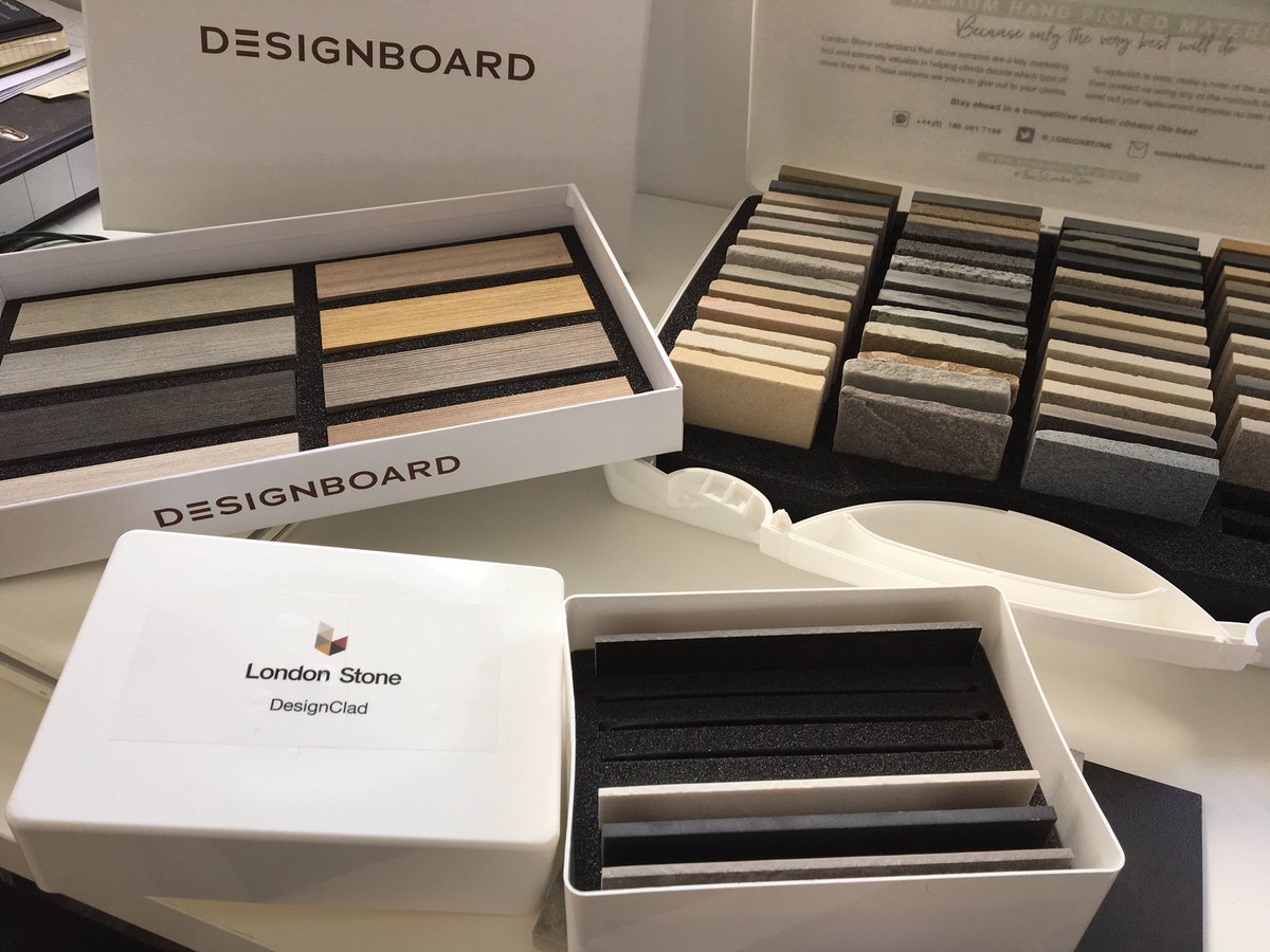 ShropGardenDes's tweet photo. Busy choosing my materials palette for a sharp modern garden in #shrewsbury The sample packs from @_LONDONSTONE make it a joy. #havingfun #Shropshire #gardendesign #gardendesigner #stone #porcelain #designboard #designclad https://t.co/tAs13z7yz9