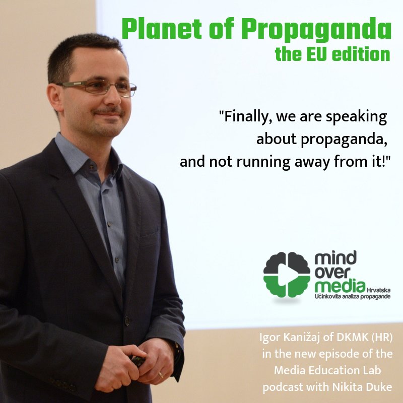 MindOverMediaEU's tweet photo. Have you been following our podcast? Listen to @igor_kanizaj of @djeca_medija in Croatia. Explore their plans ideas on tackling (1) propaganda in advertising, (2) fake news & (3) hate speech
#MediaLiteracy #TeachingAboutPropaganda #MindOverMediaInEU
https://t.co/Ppqfg5CNrA https://t.co/NdjzEpdWLN