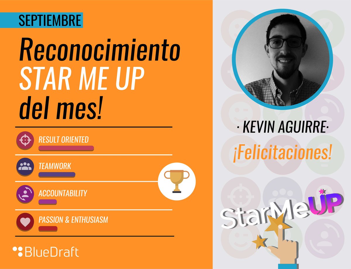 bluedraftarg's tweet photo. En BlueDraft reconocemos y valoramos a los miembros de nuestros equipos #ResultOriented #Septiembre 💪 https://t.co/hlBzdrmMkX