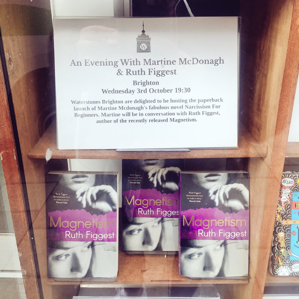 TONIGHT! Join us at <a href="/BrightonWstones/">Waterstones Brighton</a> for a 🍷, and hear @MartineM_Writer and <a href="/RuthFiggest/">Ruth Figgest</a> talk 📖📖📖📖

#NarcissismForBeginners🍦#Magnetism👩‍👧

@unbounders #brighton #literaryevents #brightonwriters <a href="/Brightonwrites/">Brighton Writers</a> @BrightonPrize
