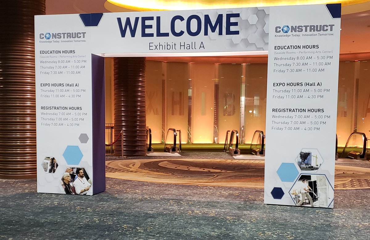 CONSTRUCTshow's tweet photo. It's opening day of #CONSTRUCT2018. We can't wait to see everyone. Registration opens at 7:00 am and the first educational sessions start at 8:00 am. #AEC #LongBeach #Construction @CSIConstruction https://t.co/vFGcfbVyGO