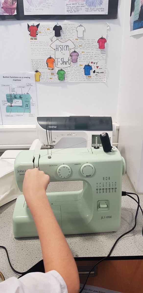 MrsStringerADT's tweet photo. On a roll today! Year 8 using the sewing machines for the 1st time, very impressed with how independent they were! #Togetherwesucceed #arttextiles #ks3textiles https://t.co/UeZZYILfwW