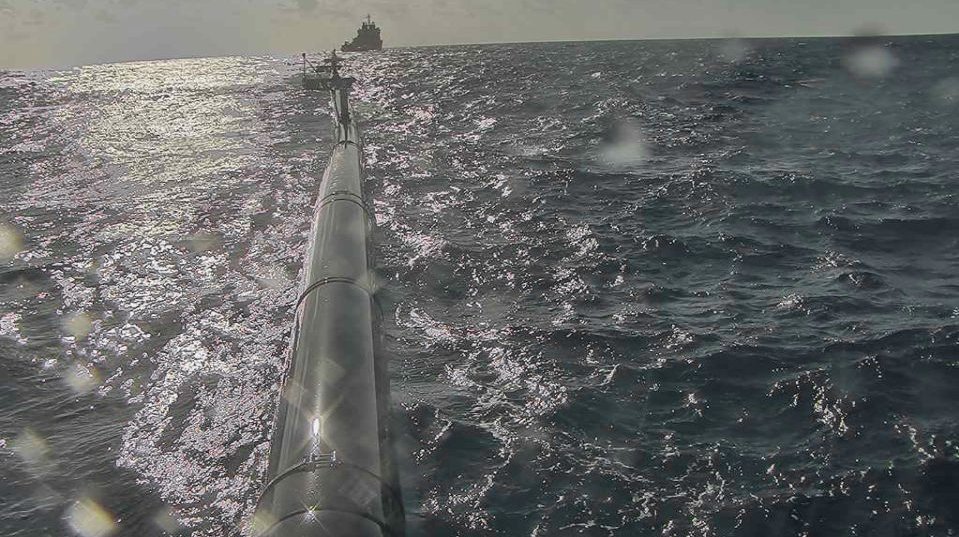 System 001 is back in towing config and is on it's way to the Great Pacific Garbage Patch right now