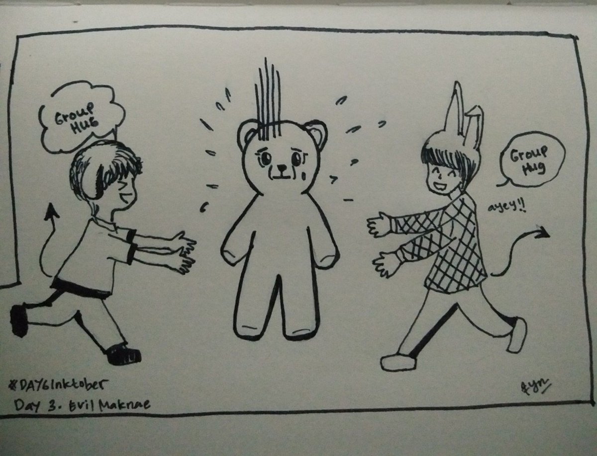 hihellofyn's tweet photo. #DAY6Inktober 
.
Day 3. Evil Maknae

#inktober2018 #DAY6Inktober #wonpil #bang #dowoon #ijustdoit #stillnotgoodenough #itriedmybest https://t.co/Jetqogl4od