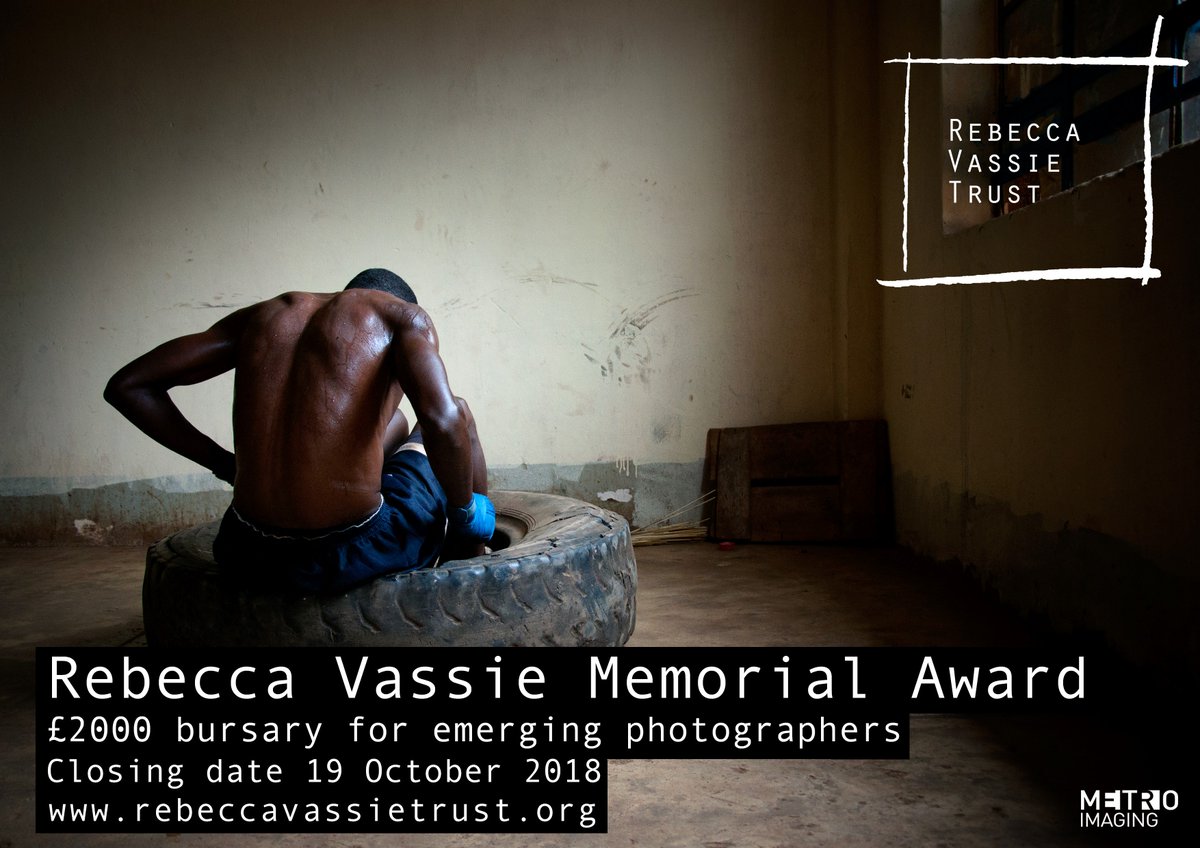 UK photographers! Less than 3 weeks left to pitch for the Rebecca Vassie Memorial Award. A £2000 cash bursary + printing from <a href="/metroimaging/">Metro Imaging</a> for a new narrative photography project. rebeccavassietrust.org/award2019/ to apply. Deadline Friday 19 October.