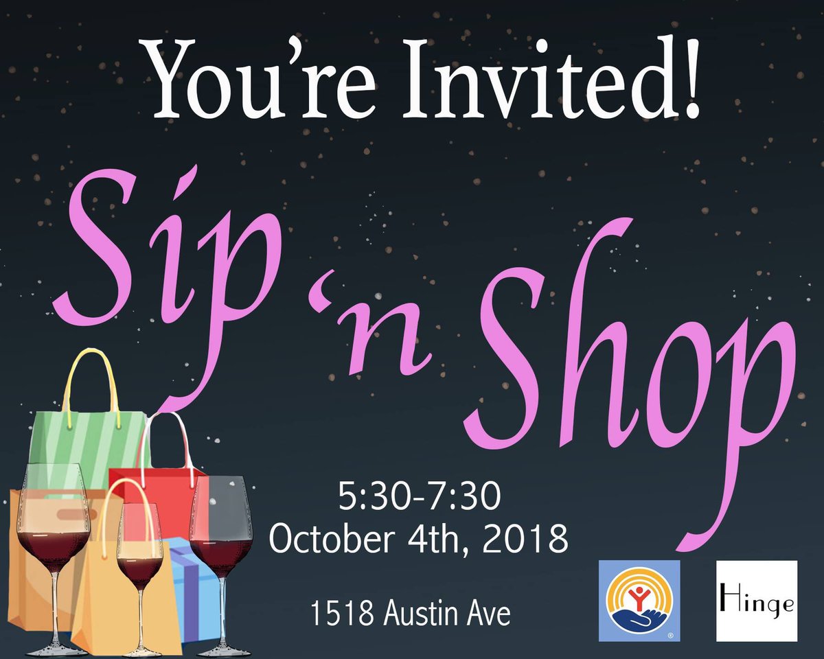 HingeWaco's tweet photo. We have partnered with United Way of Waco-McLennan County to host our #SipNShop from 5:30-7:30 PM this Thursday, Oct. 4. 15% of sales will go towards the United Way funding for local early childhood education programs.
#weliveunited #weekoflivingunited #supportlocalbusiness https://t.co/ZleaYcjNiv