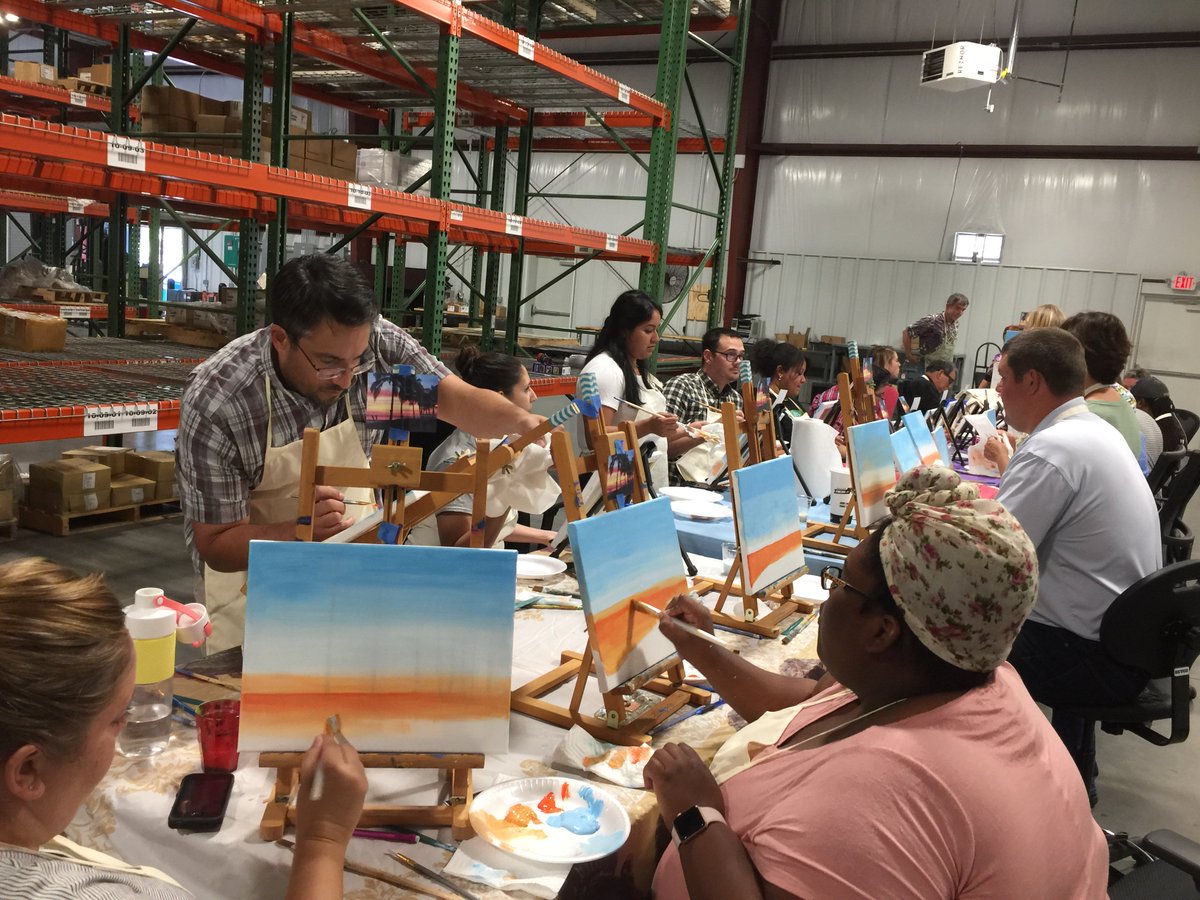 Our Charlotte team tried their hand at painting during a team building afternoon.  Everyone had a great time and some found artistic talent they didn't know they had.