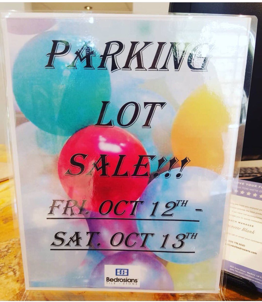 Medfordbedro's tweet photo. Come on down next weekend and check out our parking lot sale! 
#medfordbedro
#parkinglotsale 

@BedrosiansTile https://t.co/WGp8zBYblL