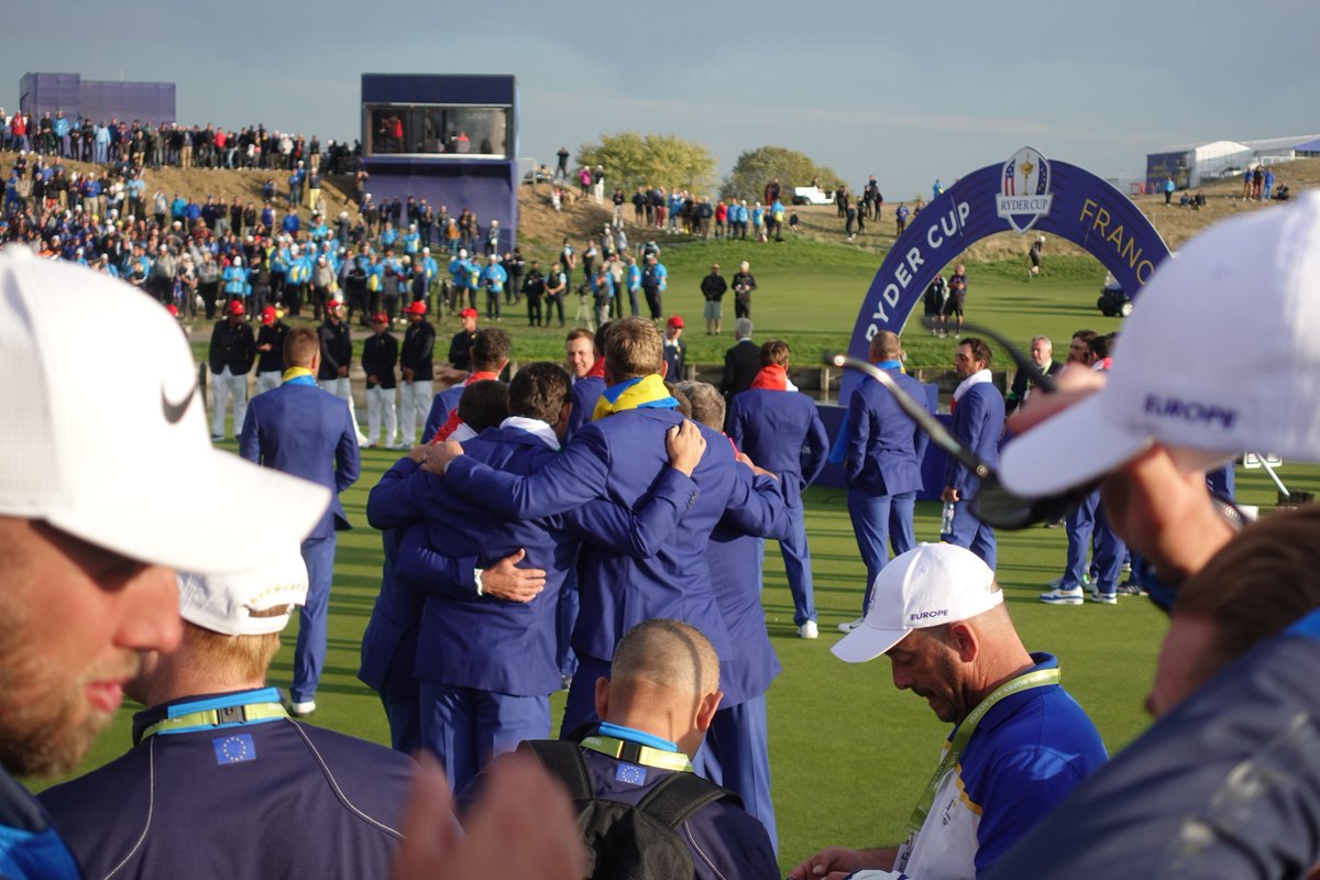 teamginola's tweet photo. A special mention to #PascalGrizot & team @ffgolf @RyderCup who worked on this for 10+ years and everyone who made this happen @RyderCupEurope v @RyderCupUSA @LeGolfNational: merci les greenkeepers, security/sécurité, cleaners/nettoyeurs, volunteers/volontaires et al, merci. https://t.co/WntA1JLfWm