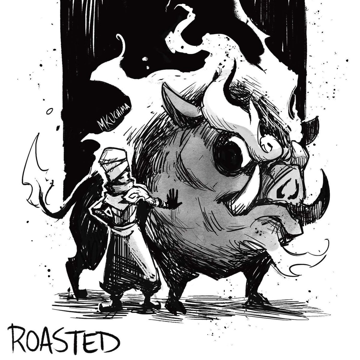 #Inktober day 3!!! #Roasted!
Made this cute angry boi that smells like bacon ? hehe
#inktober2018 