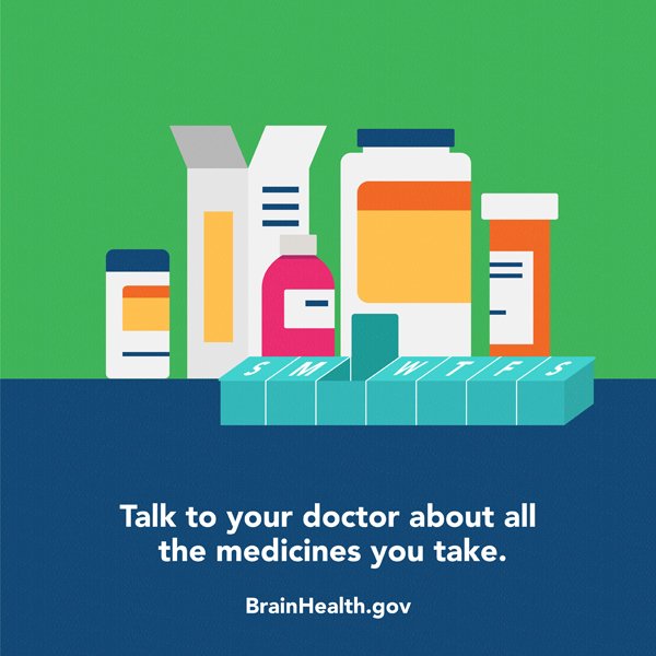 Knowing how medicine affects your body as  you get older may help reduce some risks to your brain.