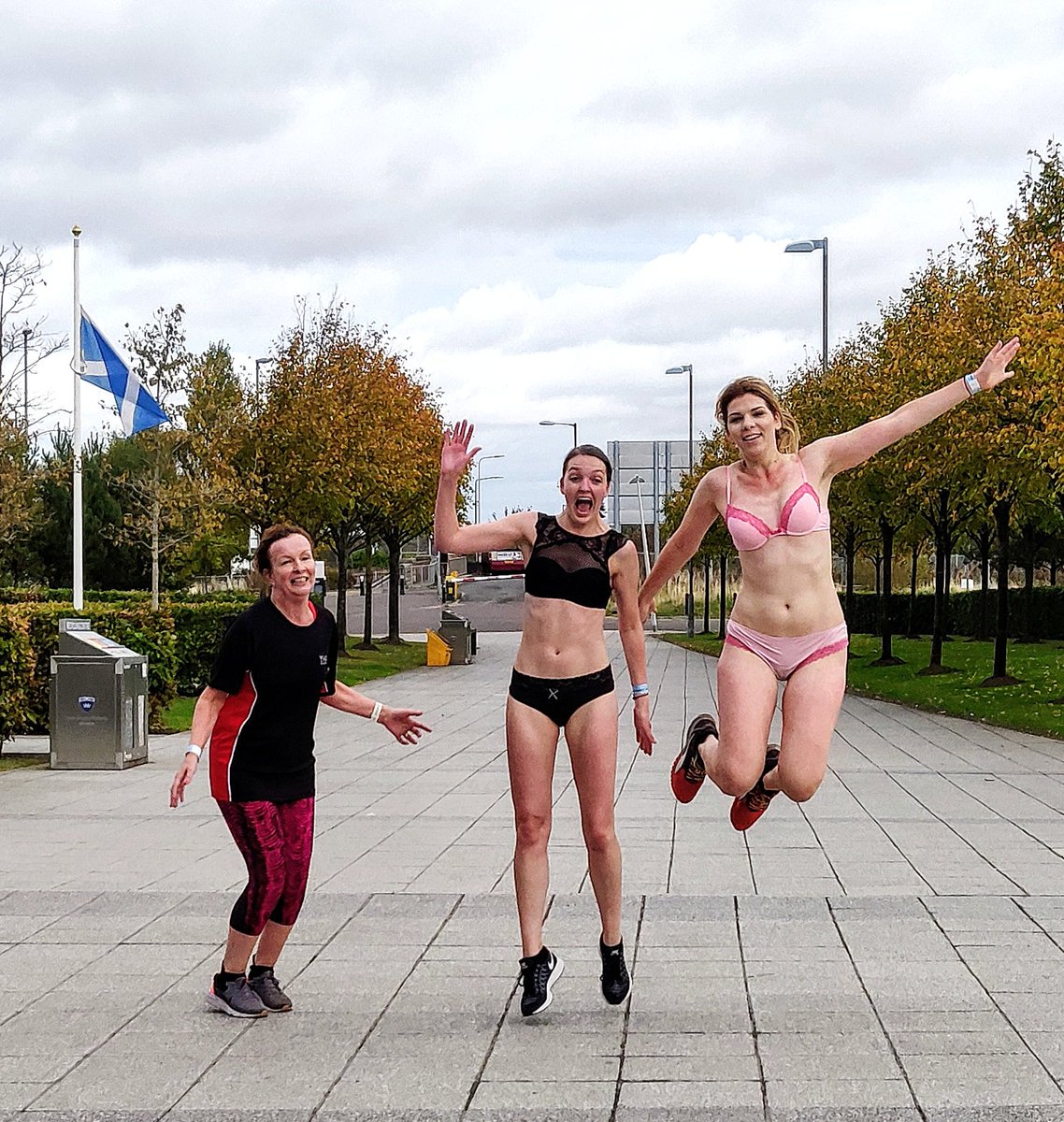 YMCAScot's tweet photo. Today these three heroes did an undie run in support of our Be Real Campaign. https://t.co/9BHihdnIEF