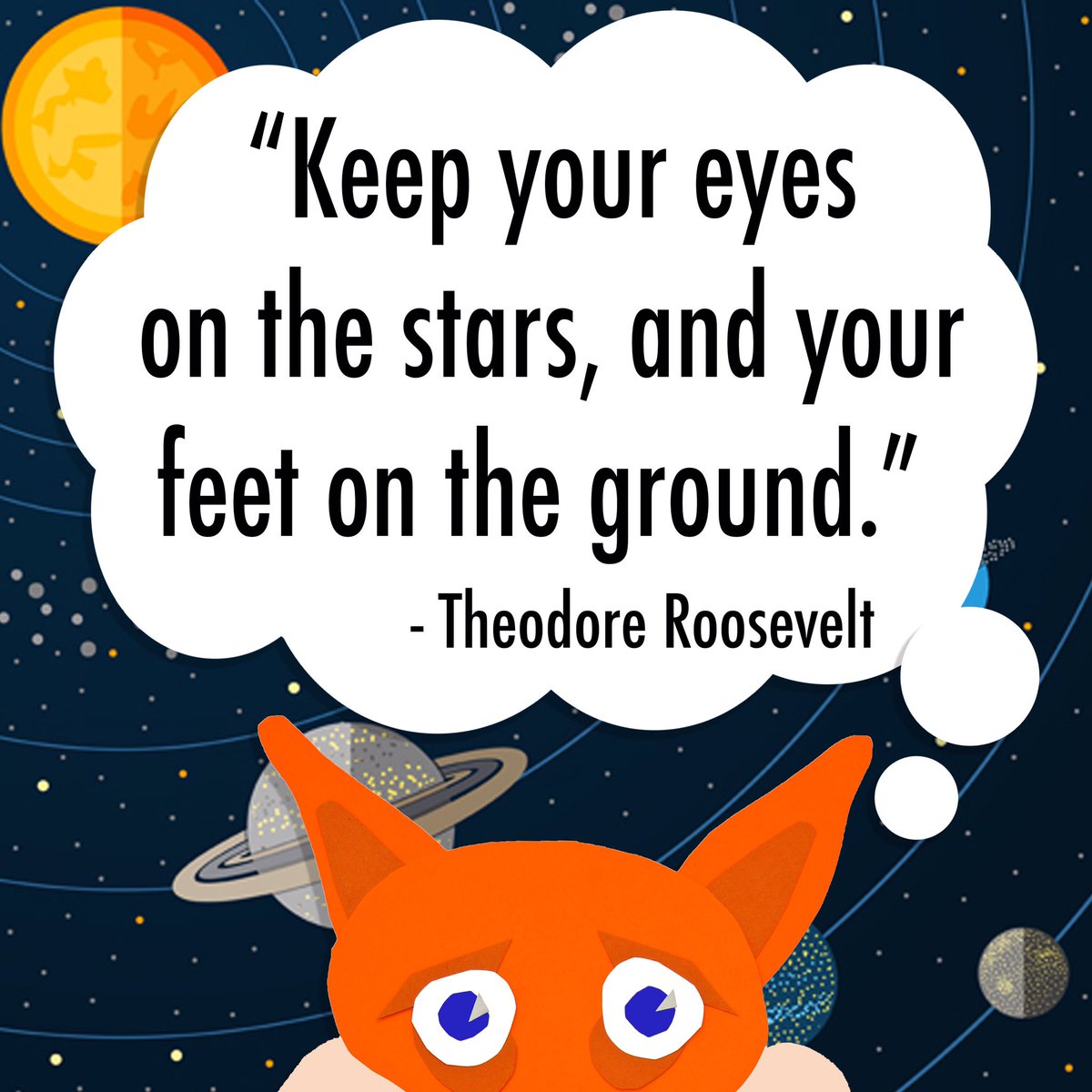 BPTBooks's tweet photo. “Keep you eyes on the stars, and your feet on the ground.” - Theodore Roosevelt
•
•
•
#wednesdaywisdom #theodoreroosevelt #childrensbooks #kidlit #quotestoliveby https://t.co/J5qHvjBH9u