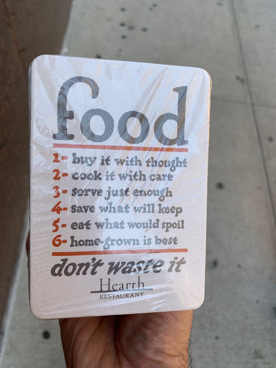 Excited to be chatting about #foodwaste @foodtank today. Our mantra @HearthNYC since 2003