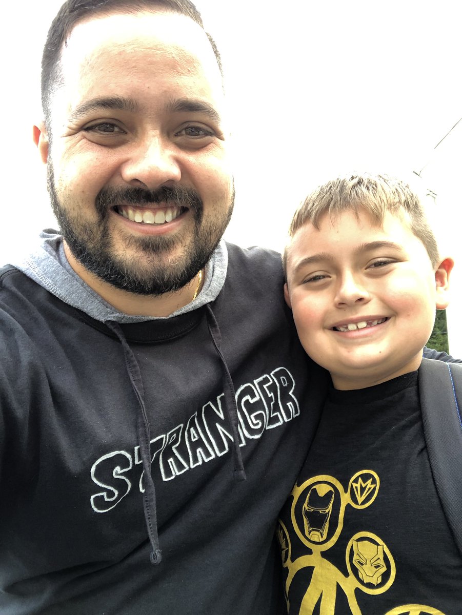 highschooled's tweet photo. Probably freaked some parents out while waiting at the bus stop for Owen with this shirt on haha #NPHSSelfiesWithAStranger https://t.co/1SZM6Tnwiy