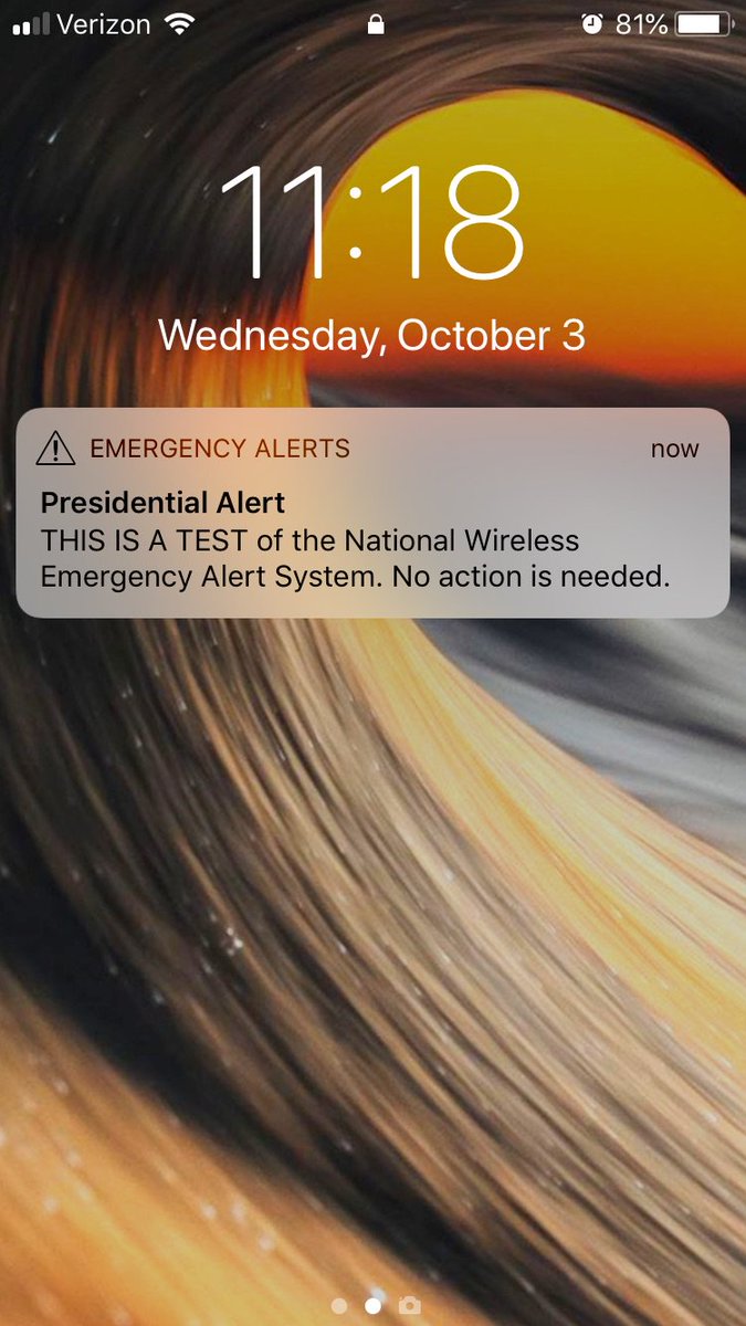 bcarpano's tweet image. Trump's first nationwide test of FEMA's Presidential Alert system went out to millions of cell phones today, but we're hearing that a lot of people didn't get it. Are you one of them? Let us know. Respond with your carrier and make of your phone. #Presid…