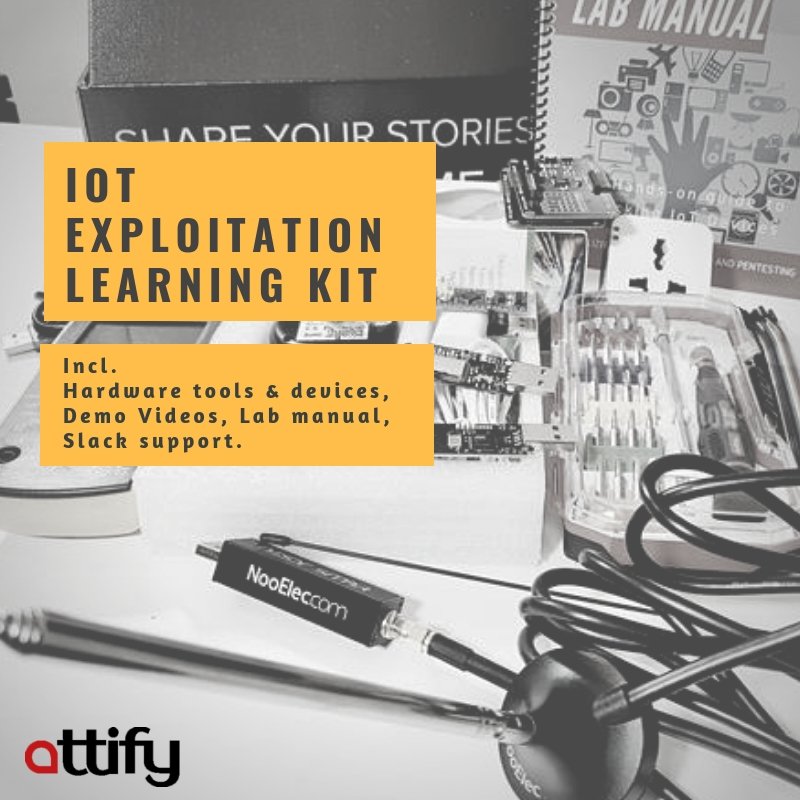 attifyme's tweet photo. Get started with basics on #IoT #Security with on-point detailed step description on #exploiting #vulnerabilities in IoT devices + much more with our IoT Exploitation Learning Kit.
Grab here ➡ https://t.co/qUNGt4CW4S
#infosec #iottools #ihackiot #hardwaretools #Attify https://t.co/oxPwdzfTlY