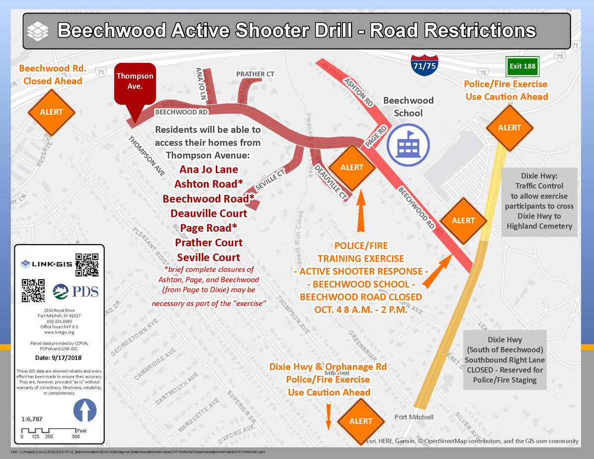 Full-Scale Active Shooter DRILL @ Beechwood Independent Schools scheduled for TOMORROW. Expect traffic delays. bit.ly/KCActiveShoote… <a href="/beechwood_tiger/">Beechwood Tigers</a> <a href="/FortMitchellPD/">Fort Mitchell Police</a> <a href="/FTMITCHELLFD/">FORT MITCHELL FIRE DEPARTMENT</a> <a href="/WLWT/">WLWT</a>
<a href="/WCPO/">WCPO 9</a> <a href="/FOX19/">FOX19 NOW</a> <a href="/Enquirer/">Enquirer</a> <a href="/NKyTribune/">NKyTribune</a> @theRCnews <a href="/local12news/">WKRC-TV Cincinnati</a>