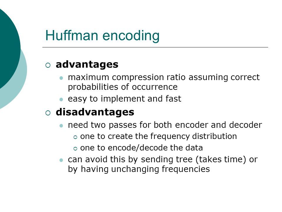 kalpakrg's tweet image. Pros and cons of #huffmancoding. #coding