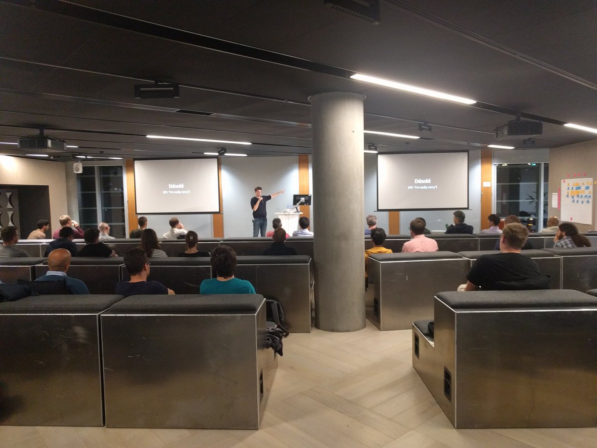 PaulDJohnston's tweet image. It&apos;s @simalexan at #serverlessLDN talking about Desole