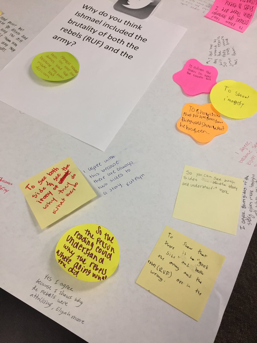 KRyan_Lane's tweet photo. Quality and challenging discussion over A Long Way Gone via Table Top Twitter!! Very impressed with the high level thinking and respectful responses given!! #MomentsinKlein #klein5 #reimaginelearning #p2pinvestor #ALongWayGone https://t.co/k0qEqBG470