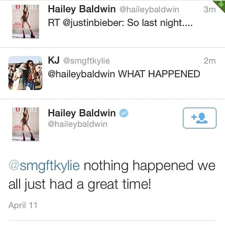 April 11, 2015. Hailey via Twitter.